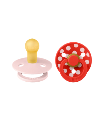BIBS – STUDIO COLLECTION ΣΕΤ ΠΙΠΙΛΕΣ 2ΤΜΧ – POLKA DOT CANDY APPLE/BLOSSOM – ΣΤΡΟΓΓΥΛΗ No2 12034103