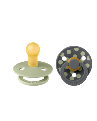 BIBS – STUDIO COLLECTION ΣΕΤ ΠΙΠΙΛΕΣ 2ΤΜΧ – POLKA DOT IRON/SAGE – ΣΤΡΟΓΓΥΛΗ No2 12034105