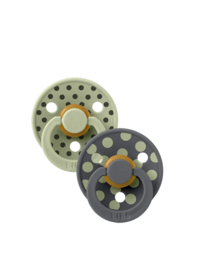 BIBS – STUDIO COLLECTION ΣΕΤ ΠΙΠΙΛΕΣ 2ΤΜΧ – POLKA DOT IRON/SAGE – ΣΤΡΟΓΓΥΛΗ No2 12034105