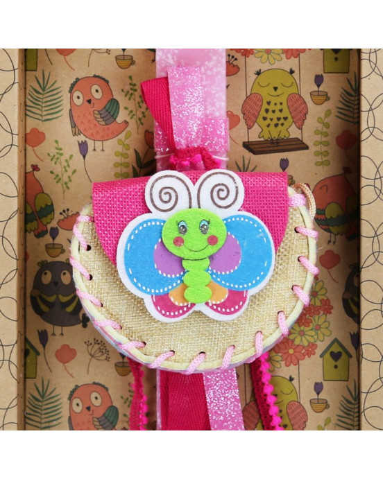 Synchronia Λαμπάδα Τσαντάκι ζωάκι - Πεταλούδα LA21003B