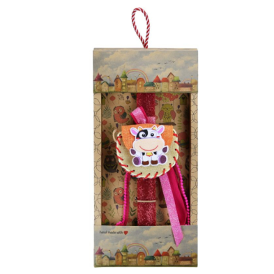 Synchronia Λαμπάδα Τσαντάκι ζωάκι - Αγελαδίτσα LA21003C