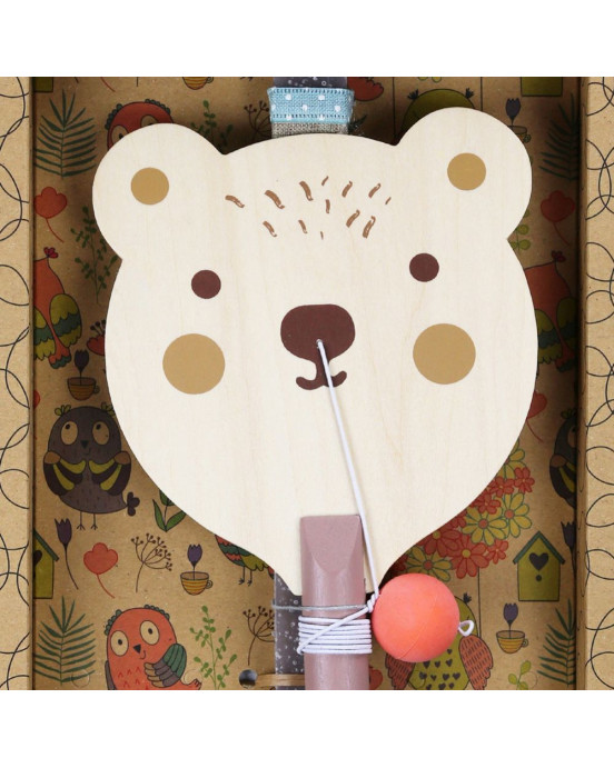 Synchronia Λαμπάδα Ρακέτα ζωάκι - Αρκουδάκι LA26009D