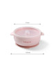 BabyOno: Μπολάκι σιλικόνης με λαβές, καπάκι & βάση με βεντούζα - Ροζ BN1662/02