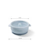 BabyOno: Μπολάκι σιλικόνης με λαβές, καπάκι & βάση με βεντούζα - Μπλε BN1662/01