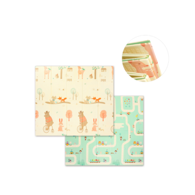 Babyono: Αναδιπλούμενο αφρώδες παζλ δαπέδου διπλής όψεως 180 x 200 εκατ BN1480