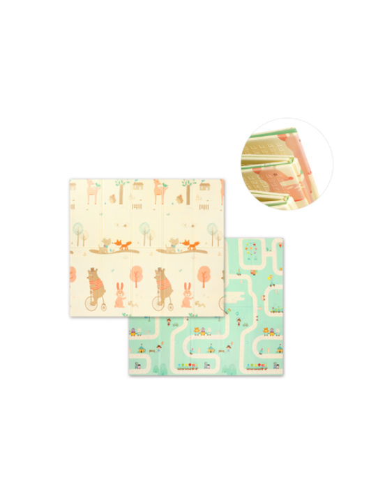 Babyono: Αναδιπλούμενο αφρώδες παζλ δαπέδου διπλής όψεως 180 x 200 εκατ BN1480