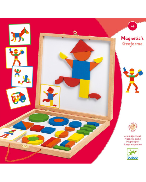 Djeco Geoform Ξύλινα μαγνητάκια σε κασετίνα Τάγκραμ 03130