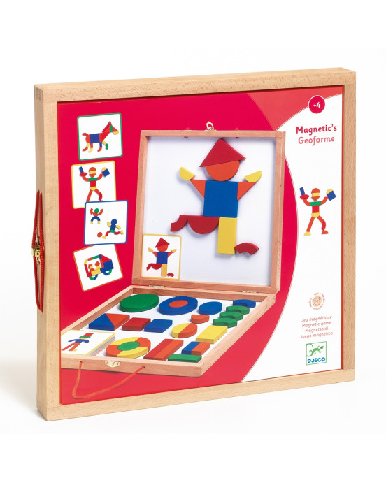 Djeco Geoform Ξύλινα μαγνητάκια σε κασετίνα Τάγκραμ 03130