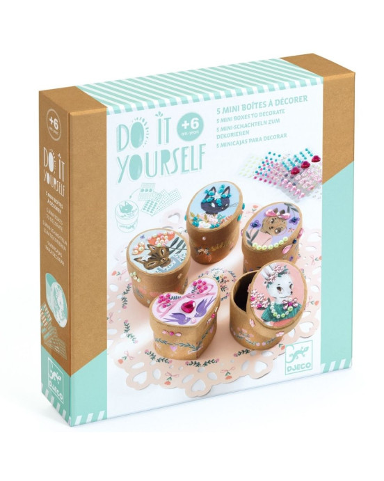 Djeco DIY φτιάχνω τα δικά μου μικρά κουτάκια με πετραδάκια 07918