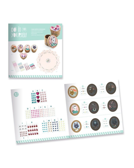 Djeco DIY φτιάχνω τα δικά μου μικρά κουτάκια με πετραδάκια 07918