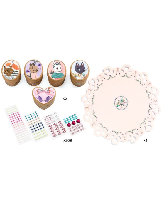 Djeco DIY φτιάχνω τα δικά μου μικρά κουτάκια με πετραδάκια 07918