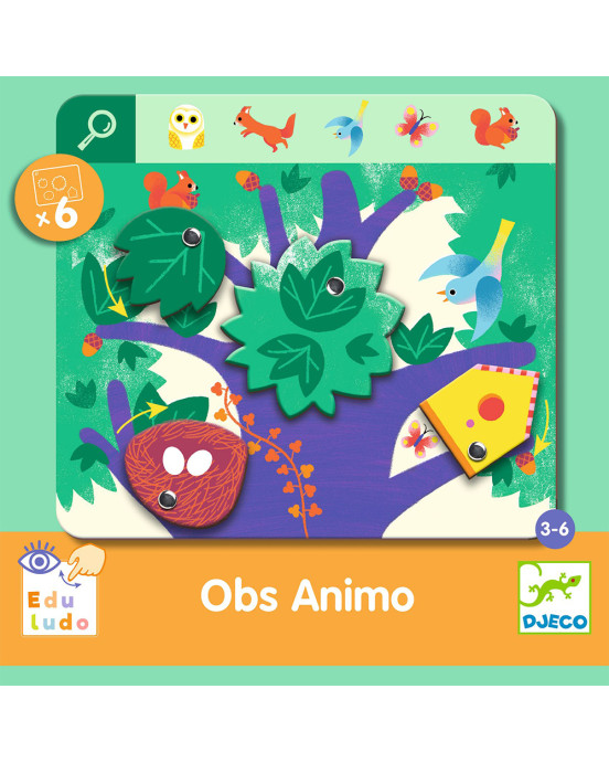 Djeco εκπαιδευτικό παιχνίδι παρατήρησης "Ζωάκια" 08236