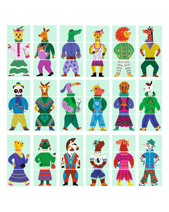 Djeco παζλ "Συνθέτω αστεία ζωάκια" 08247