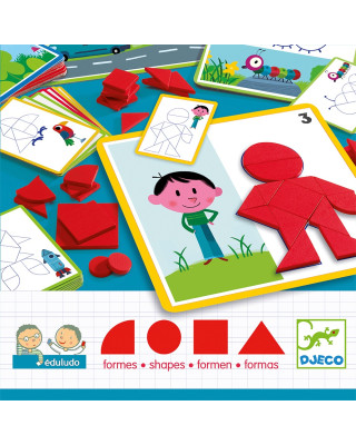 Djeco Τάγκραμ σύνθεση εικόνας Φόρμες σε κάρτες 08300