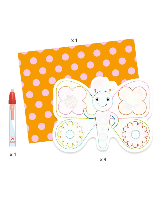 Djeco Μαγική ζωγραφική με μαρκαδόρο με νερό Χαρούμενα Ζωάκια 09069