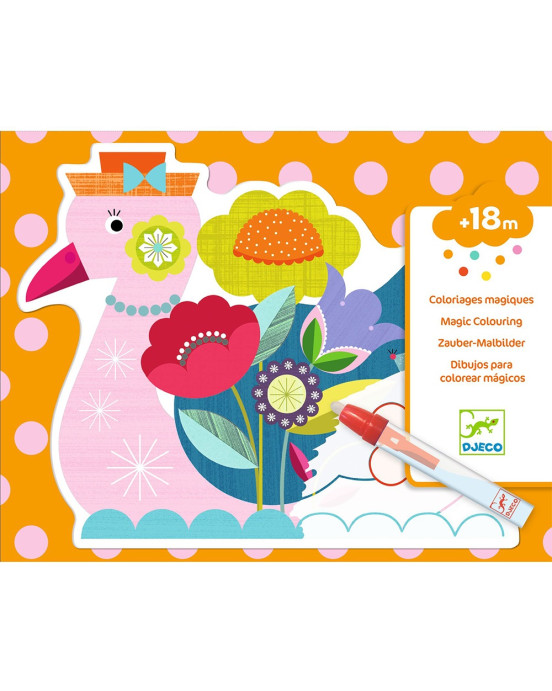 Djeco Μαγική ζωγραφική με μαρκαδόρο με νερό Χαρούμενα Ζωάκια 09069
