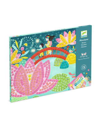 Djeco μωσαϊκό "Λαμπερά λουλούδια με γκλίτερ" 09308