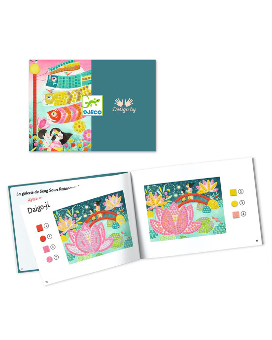 Djeco μωσαϊκό "Λαμπερά λουλούδια με γκλίτερ" 09308