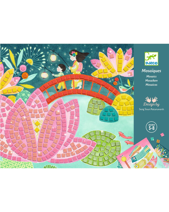 Djeco μωσαϊκό "Λαμπερά λουλούδια με γκλίτερ" 09308