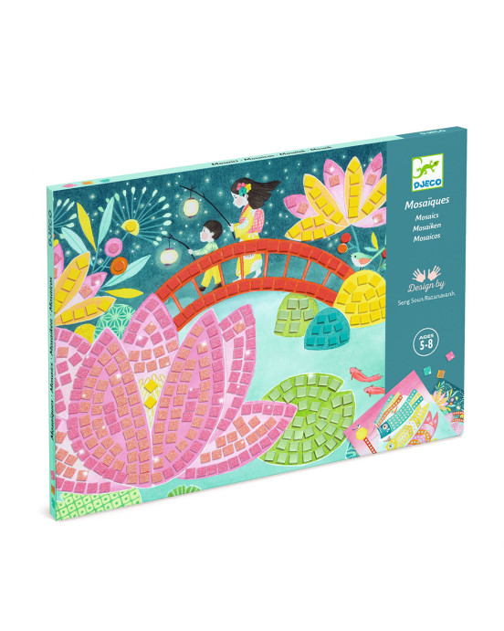 Djeco μωσαϊκό "Λαμπερά λουλούδια με γκλίτερ" 09308