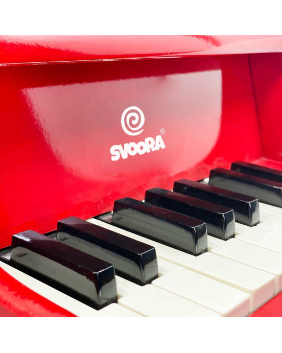 Svoora Πιάνο Ξύλινο Κόκκινο (1,5 οκτάβα 18 πλήκτρα) 57201