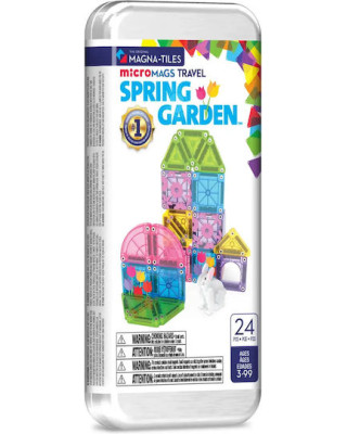 MAGNA-TILES microMAGS Spring Garden Travel Set 24 Τεμάχια – Μικρά Μαγνητικά Πλακίδια STEM Ταξιδιού 264024SG