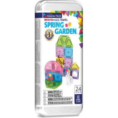 MAGNA-TILES microMAGS Spring Garden Travel Set 24 Τεμάχια – Μικρά Μαγνητικά Πλακίδια STEM Ταξιδιού 264024SG