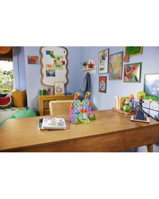 MAGNA-TILES Travel Set Deluxe 55 Τεμάχια – Μαγνητικά Πλακίδια STEM για Ταξίδια & Μεταφορά 254055TSCDU