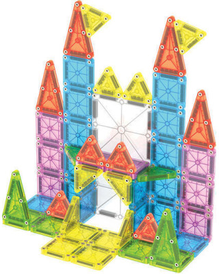 MAGNA-TILES Travel Set Deluxe 55 Τεμάχια – Μαγνητικά Πλακίδια STEM για Ταξίδια & Μεταφορά 254055TSCDU