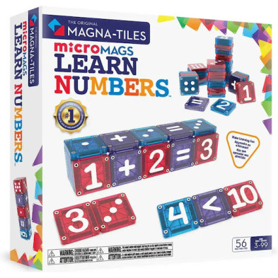 MAGNA-TILES microMAGS Learn Numbers 56 Τεμάχια – Μαγνητικά Πλακίδια STEM 254055LN