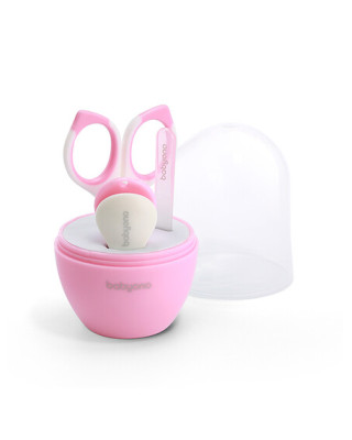 BabyOno: Σετ περιποίησης νυχιών για το μωρό με θήκη-Ροζ BN398/02