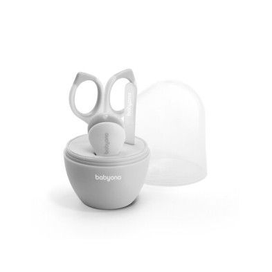 BabyOno: Σετ περιποίησης νυχιών για το μωρό με θήκη-Άσπρο BN398/03