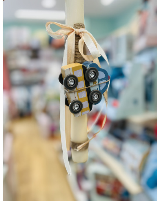 Lovelykids Λαμπάδα Ξύλινα αυτοκινητάκια LOVCAR1