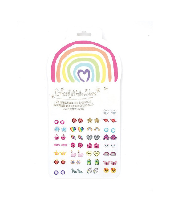 Great Pretenders Αυτοκόλλητα σκουλαρίκια Ουράνιο τόξο 30 σετ 87506