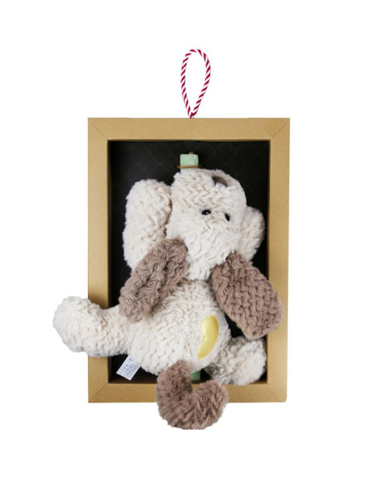 Λαμπάδα Λούτρινο σκυλάκι heart - Gold LA26011A