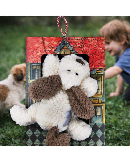 Synchronia Λαμπάδα Λούτρινο σκυλάκι heart - Silver LA26011B