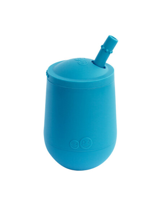 Ezpz Εκπαιδευτικό ποτήρι Mini Cup +9m καλαμάκι Blue MS-B7709U