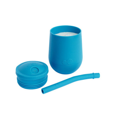 Ezpz Εκπαιδευτικό ποτήρι Mini Cup +9m καλαμάκι Blue MS-B7709U