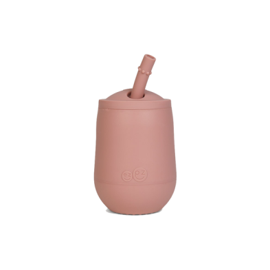 Ezpz Εκπαιδευτικό ποτήρι Mini Cup +9m καλαμάκι Blush MS-B7612U