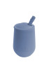 Ezpz Εκπαιδευτικό ποτήρι Mini Cup +9m  καλαμάκι Indigo MS-I2159U