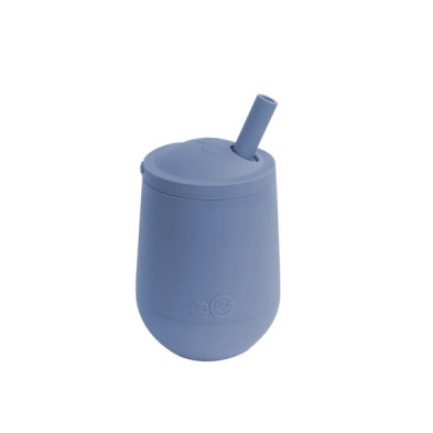Ezpz Εκπαιδευτικό ποτήρι Mini Cup +9m  καλαμάκι Indigo MS-I2159U