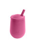Ezpz Εκπαιδευτικό ποτήρι Mini Cup +9 m καλαμάκι Pink MS-P7424U