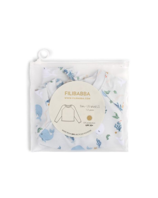 Filibabba Nor UV Shirt Christian’s Whale Tales 3-4 ετών 108.00565