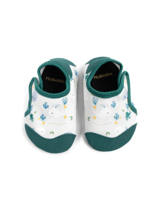 Filibabba Bath Shoes Christian’s Whale Tales  No26-27 108.00582