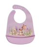 Kiokids Σαλιάρα Σιλικόνης με τσέπη Lavender Bunny 5375