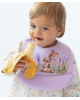 Kiokids Σαλιάρα Σιλικόνης με τσέπη Lavender Bunny 5375