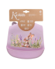 Kiokids Σαλιάρα Σιλικόνης με τσέπη Lavender Bunny 5375