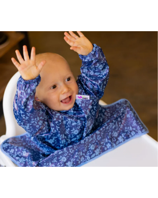 Tidy Tot Σαλιάρα Cover & Catch Bib Fleur de Jardin Blue CCFB