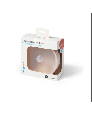 BabyOno: Μπολάκι σιλικόνης με λαβές, καπάκι & βάση με βεντούζα - Μπεζ BN1662/03