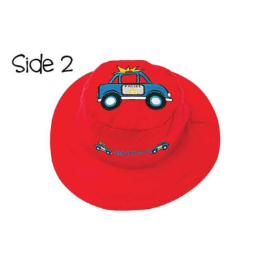 FlapJackKids  Καπέλο Διπλής Όψης UPF 50+ – Πυροσβεστικό  (Cotton)  LUV0117M